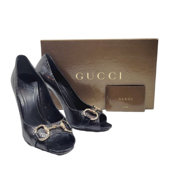 Gucci Gisele Peep Toe Pumps - Picture 6 of 8